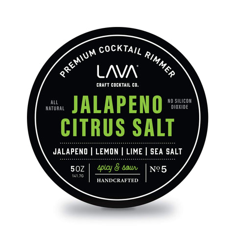 LAVA sal margarita jalapeño cítrica realza el borde con picante