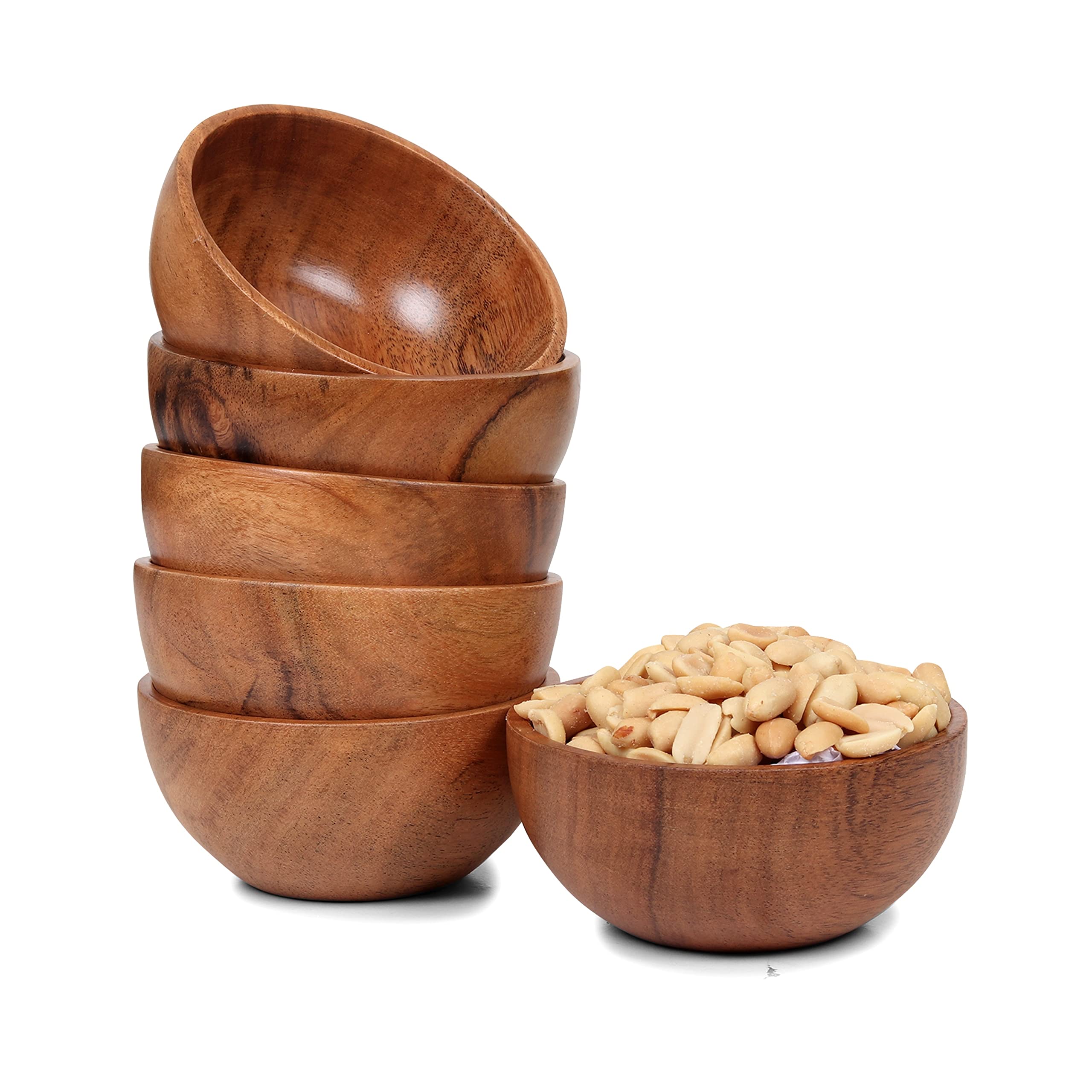 LAVAUX DESIGNS: cuenco pequeño de acacia para postres, ideal para degustaciones.