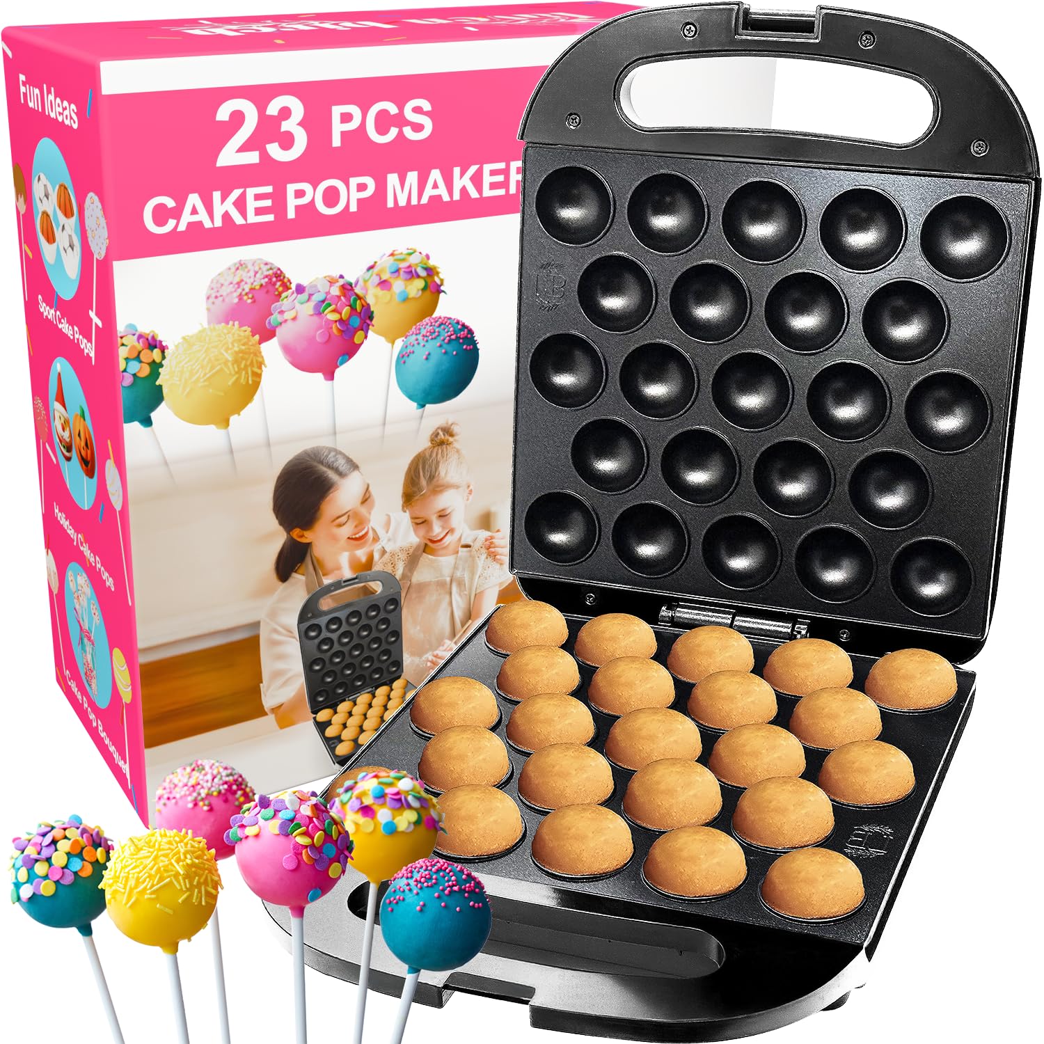 Laven Birch máquina 23 paletas de pastel con moldes, ideal para fiestas.