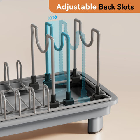 Laveshop ranuras ajustables traseras para adaptar separaciones de tapas y ollas.