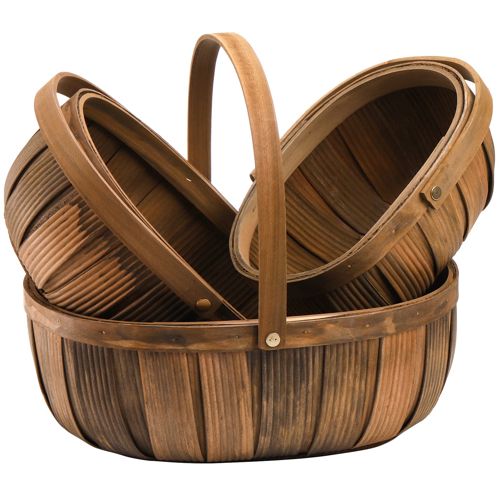 Lawei cestas decoracion madera estilo vintage: adorna mesa y espacio