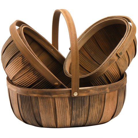 Lawei cestas decoracion madera estilo vintage: adorna mesa y espacio