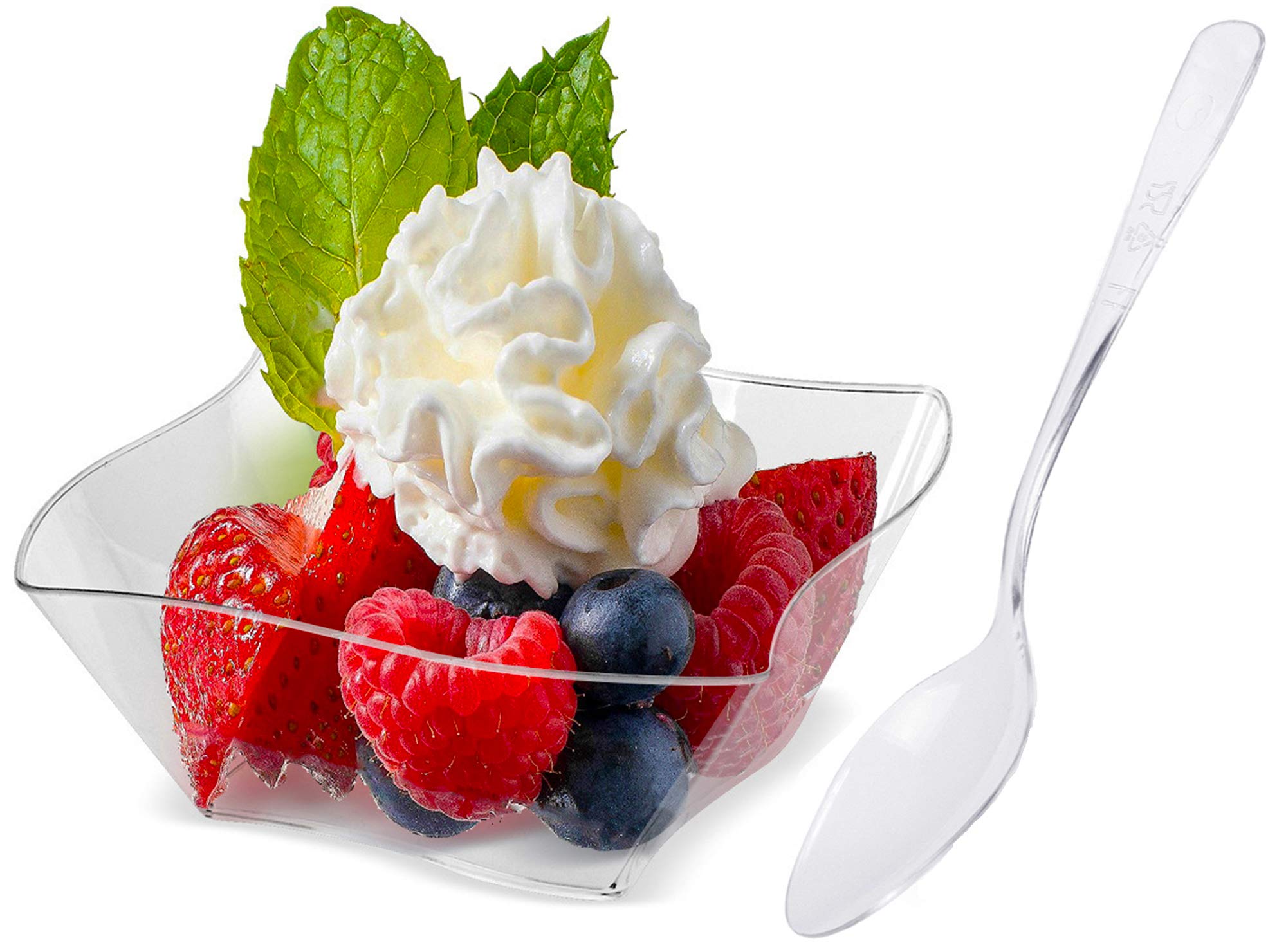 Lawei copas postre mini 5oz, exhiben postres con claridad y estilo.