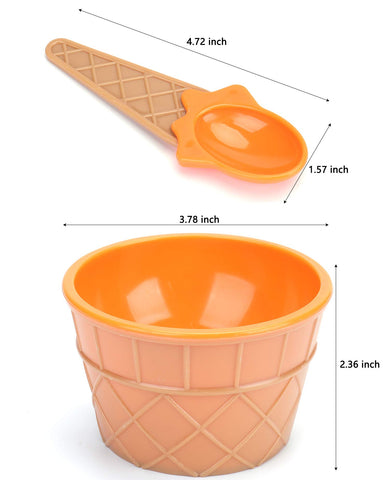 Lawei cucharas helado plástico para servicio práctico