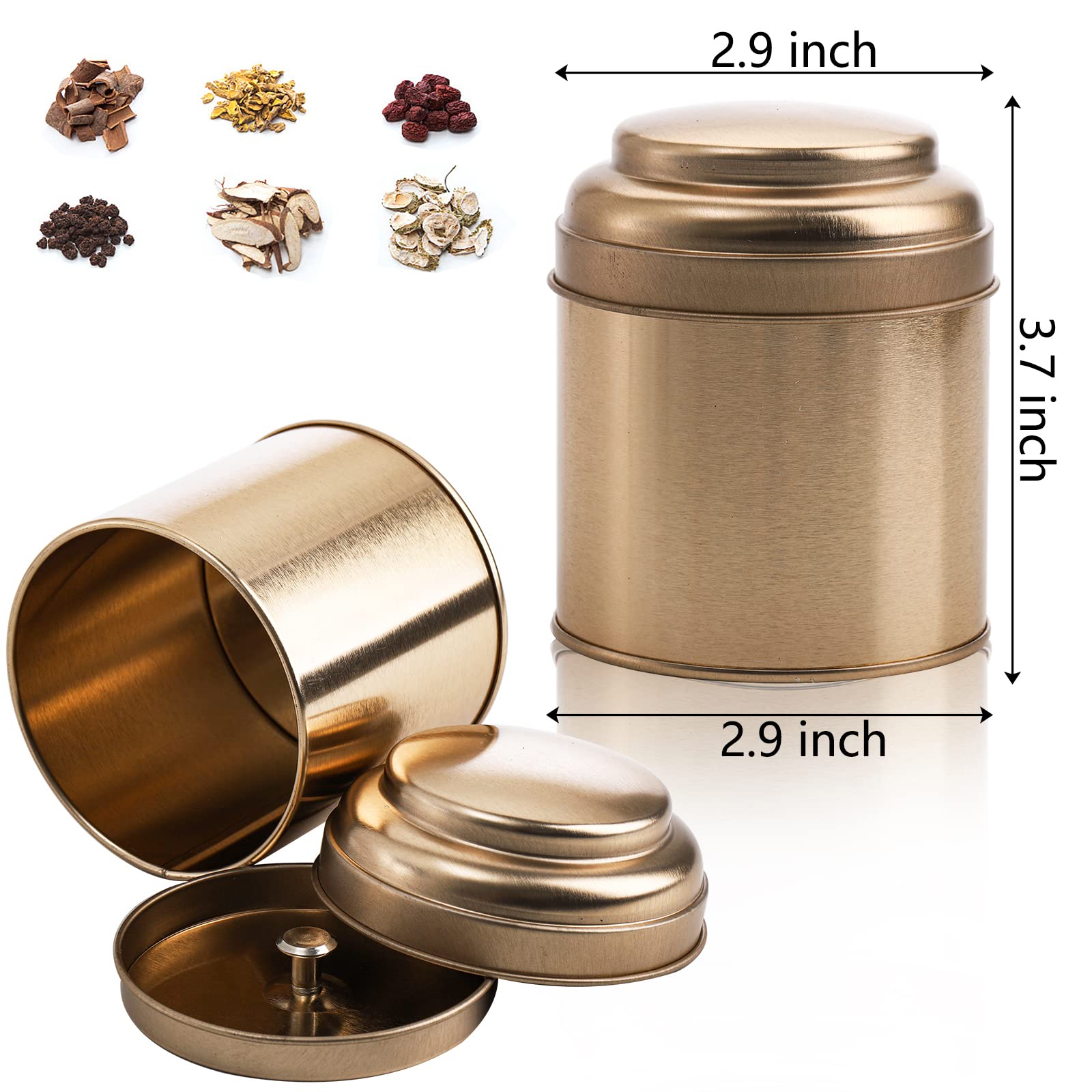Lawei lata de té con acabado cromo, almacenamiento elegante en la cocina.