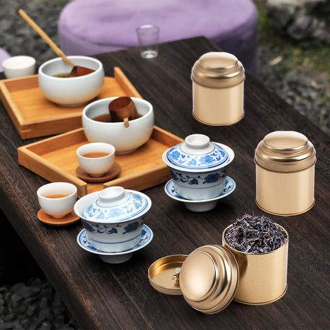 Lawei juego de latas para té, exhibe tu colección con estilo.