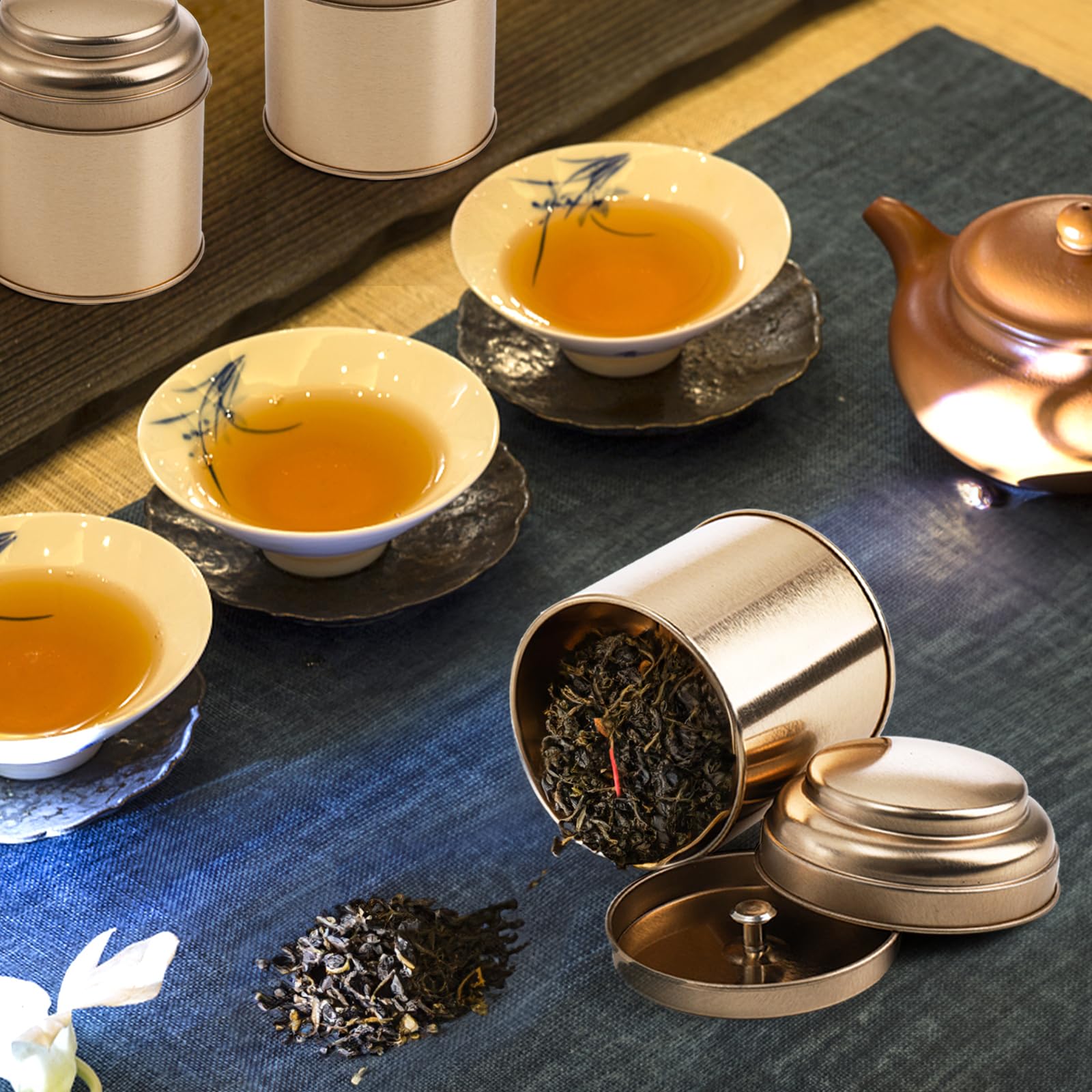 Lawei set de 9 latas para té, protege sabor y aroma.
