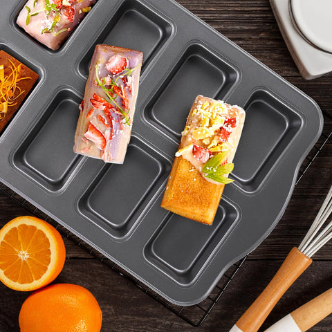 Lawei molde mini pan con bordes rectos para porciones limpias.