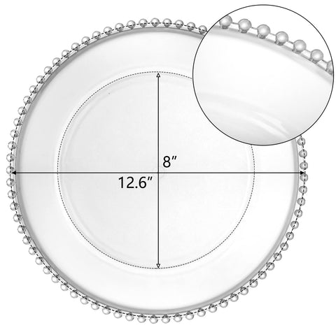 Lawei plato cargador 13 pulgadas cristal para una mesa elegante.