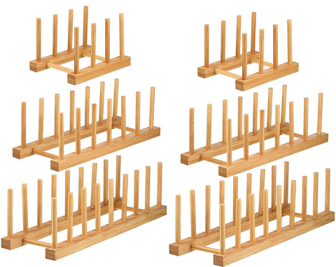 Lawei set de bandejas de bambú tres espacios para ordenar platos.