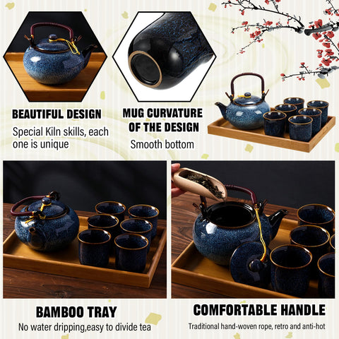 Layhit juego de té japonés regalo sofisticado.