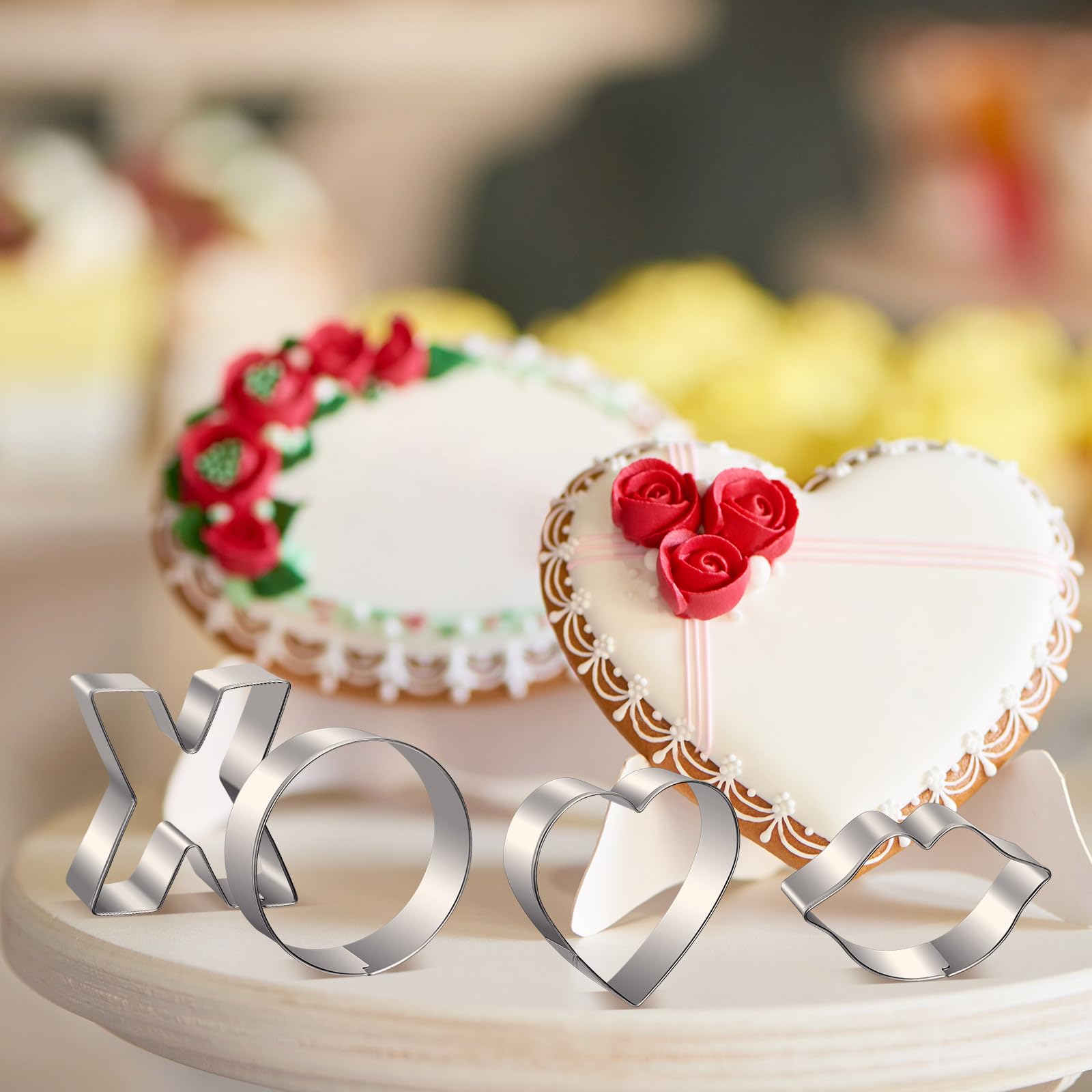 Layhit cortador pascua flor para galletas decorativas