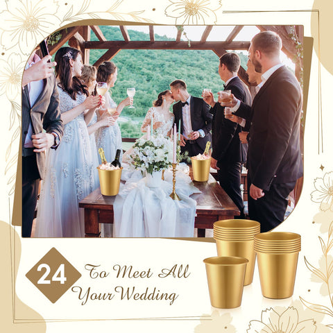 Layhit cubos de hielo dorados para bodas y recepciones
