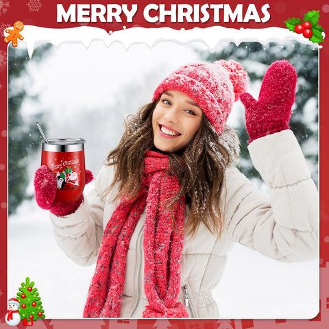 Vaso Layhit con diseño navideño Santa-Reno para fiestas