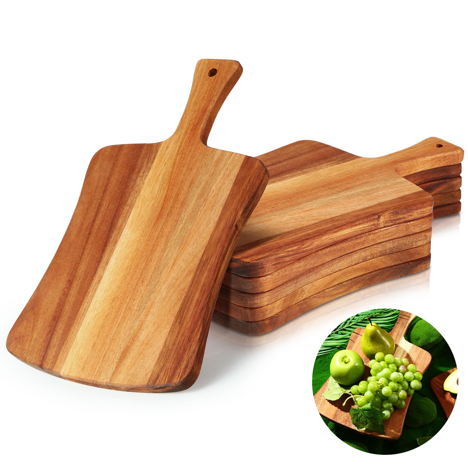 Tabla Layhit de acacia, doble cara, ideal para cortar y servir.