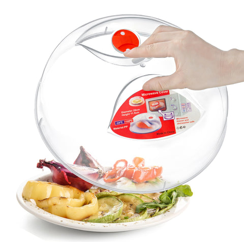 Layron cobertor grande para microondas con asa ergonómica, manejo cómodo.