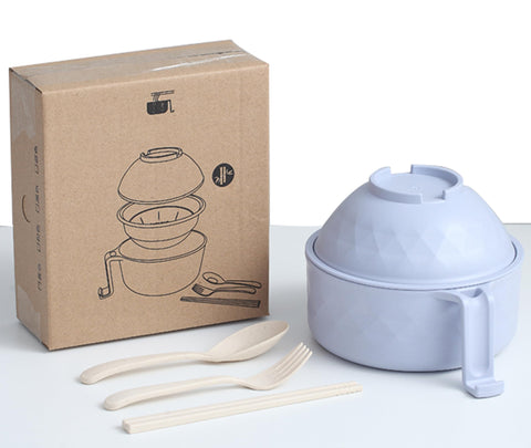 Layron ramen cooker con tazón grande, preparación rápida de fideos en casa
