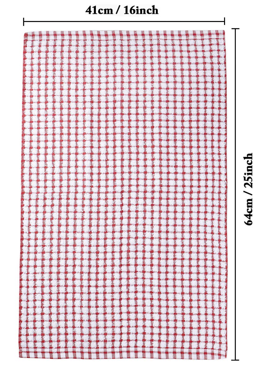 Toallas LAZI verdes con cuadros, suaves y duraderas para cocina diaria