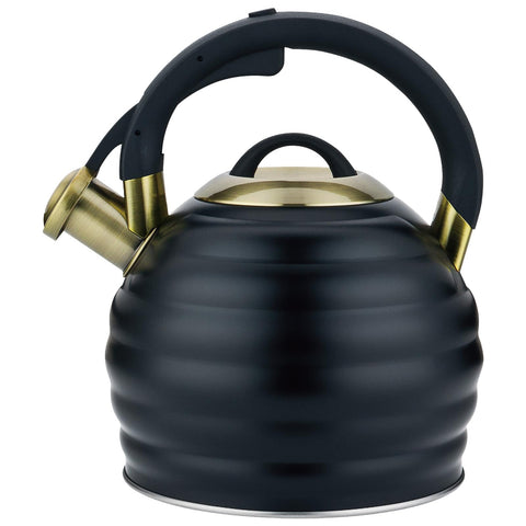 Tetera Lazneyru para estufa en acero inoxidable, diseño duradero para uso diario.