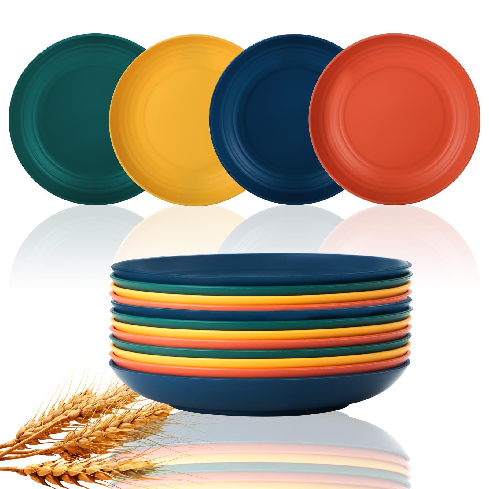 Platos Lazycorner irrompibles de trigo, ideales para cenas infantiles y uso diario.
