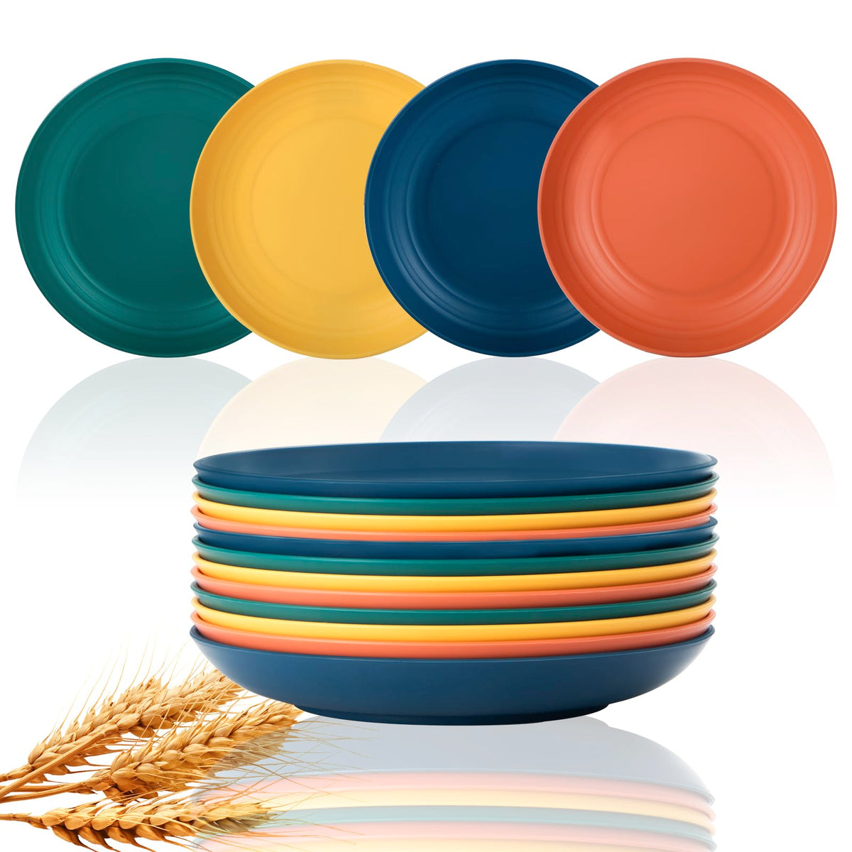Platos Lazycorner irrompibles de trigo, ideales para cenas infantiles y uso diario.