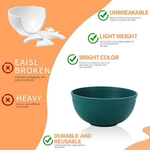 Tazones Lazycorner de 26 oz para porciones grandes de ensaladas y cereales.