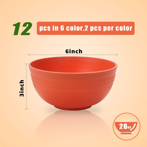 Tazones Lazycorner de cereal en paja de trigo, colores variados para comidas diarias.