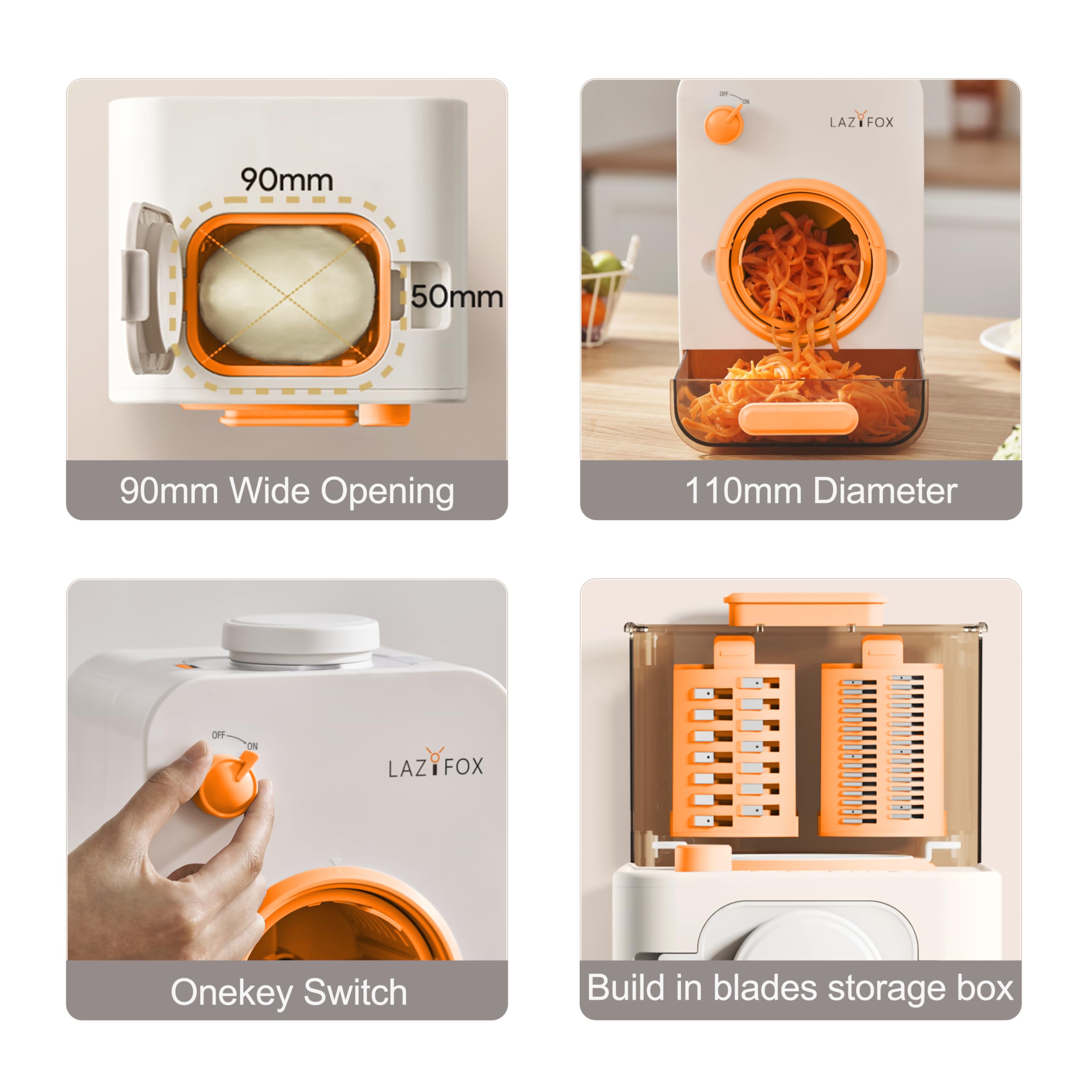 Rallador LAZYFOX de alto rendimiento para cocina diaria