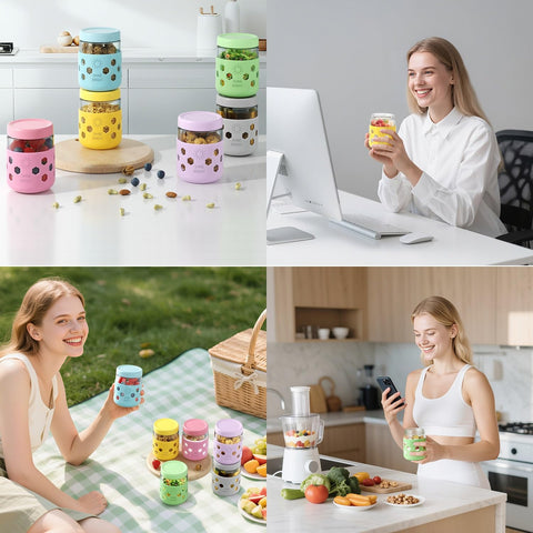 Diseño apilable Lazyshine ahorra espacio en refrigerador.