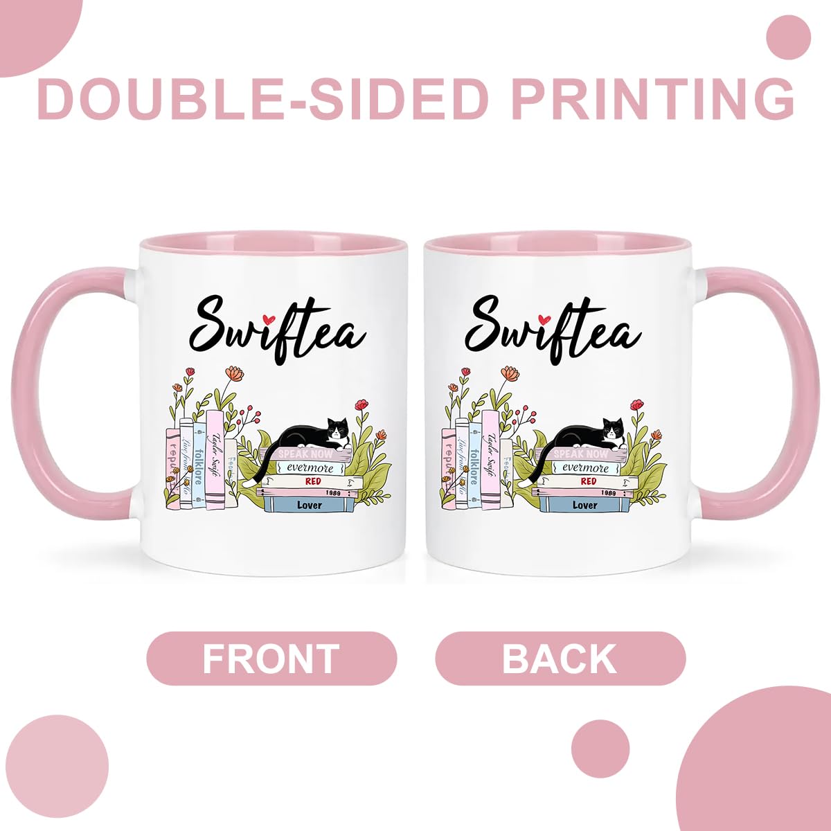 Taza Lbanasd Swiftea Album dorso, impresión duradera para uso diario