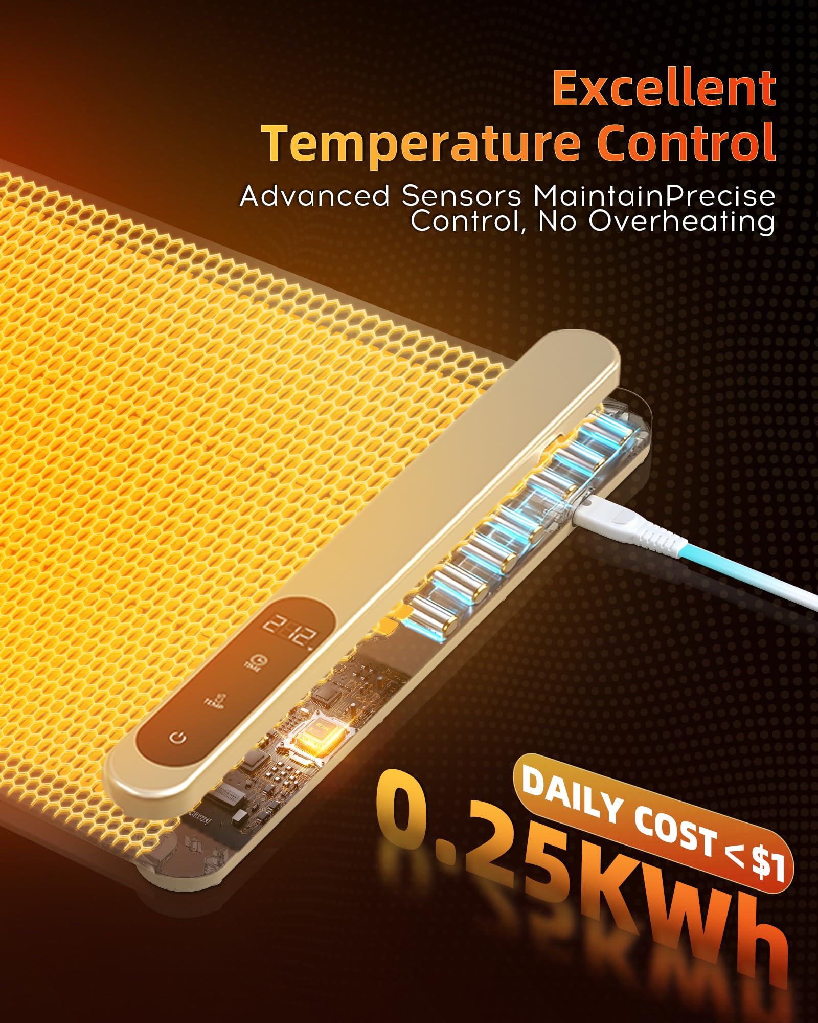 LBOLHZO panel táctil digital para ajustar temperatura
