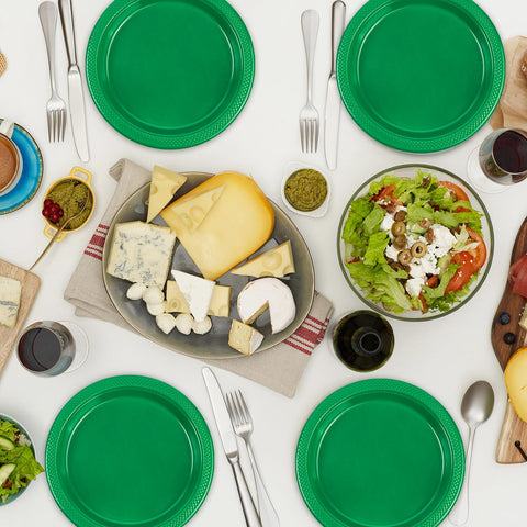 Duradero plato verde LDFDRT ideal para porciones grandes