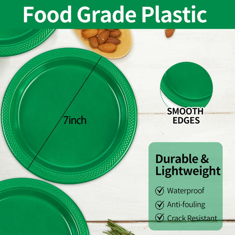 Limpieza fácil con platos verdes LDFDRT, desechables y prácticos