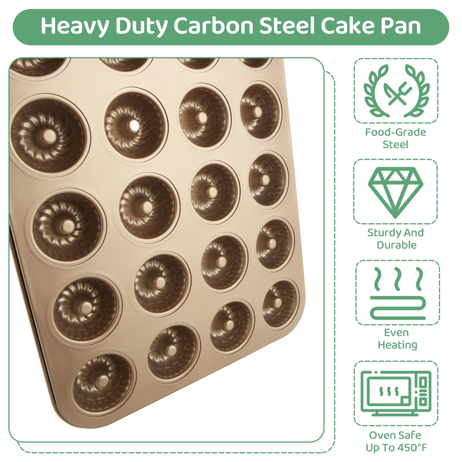 LDHHYH moldes Bundt dimensiones 25-5x37-5cm para hornos domésticos.