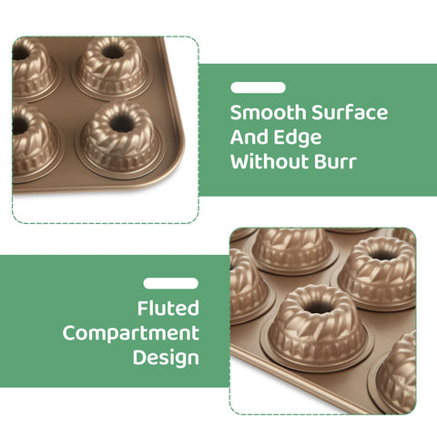 LDHHYH moldes Bundt permiten varias porciones de postres a la vez.
