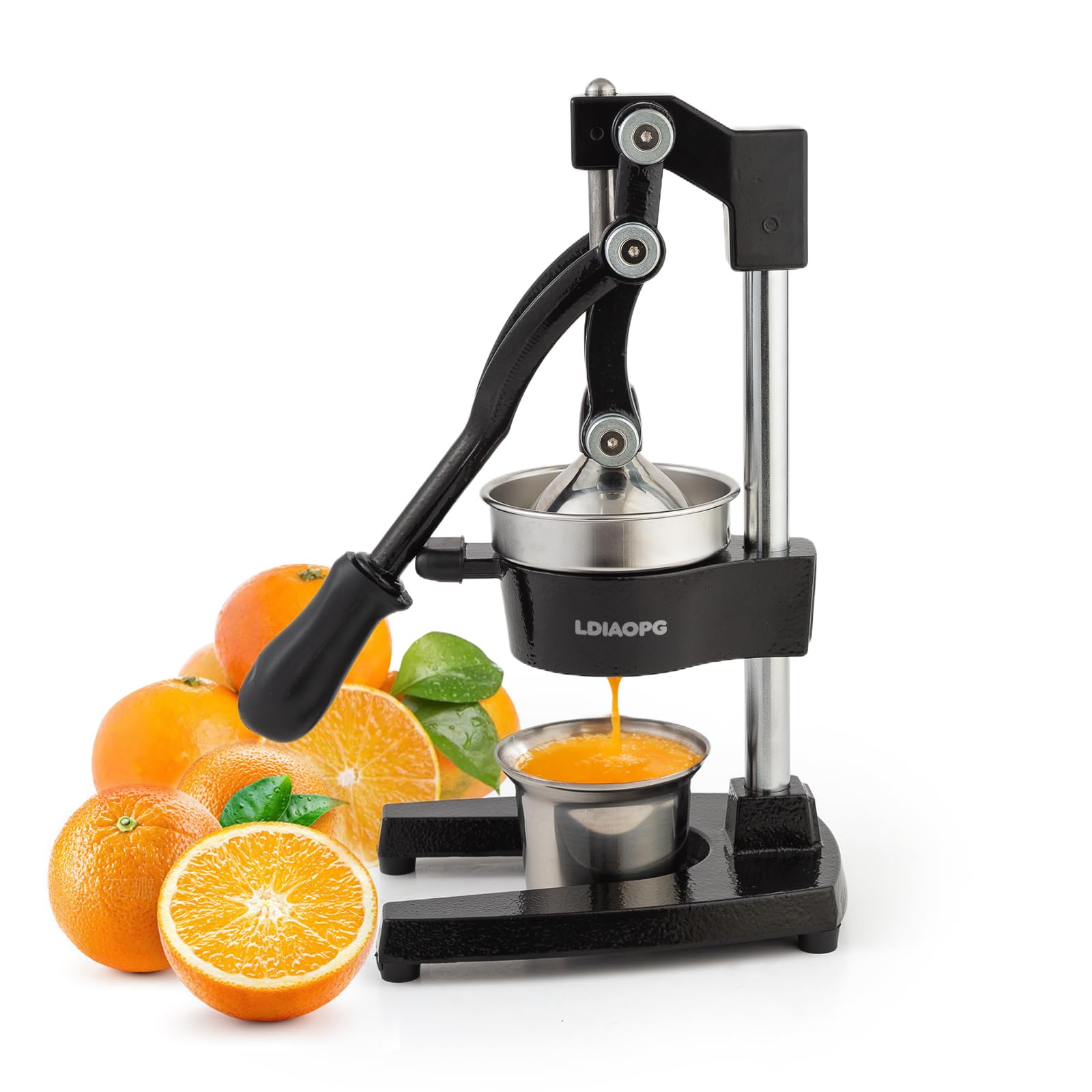 Exprimidor Ldiaopg de hierro en acción, duradero para jugos frescos.