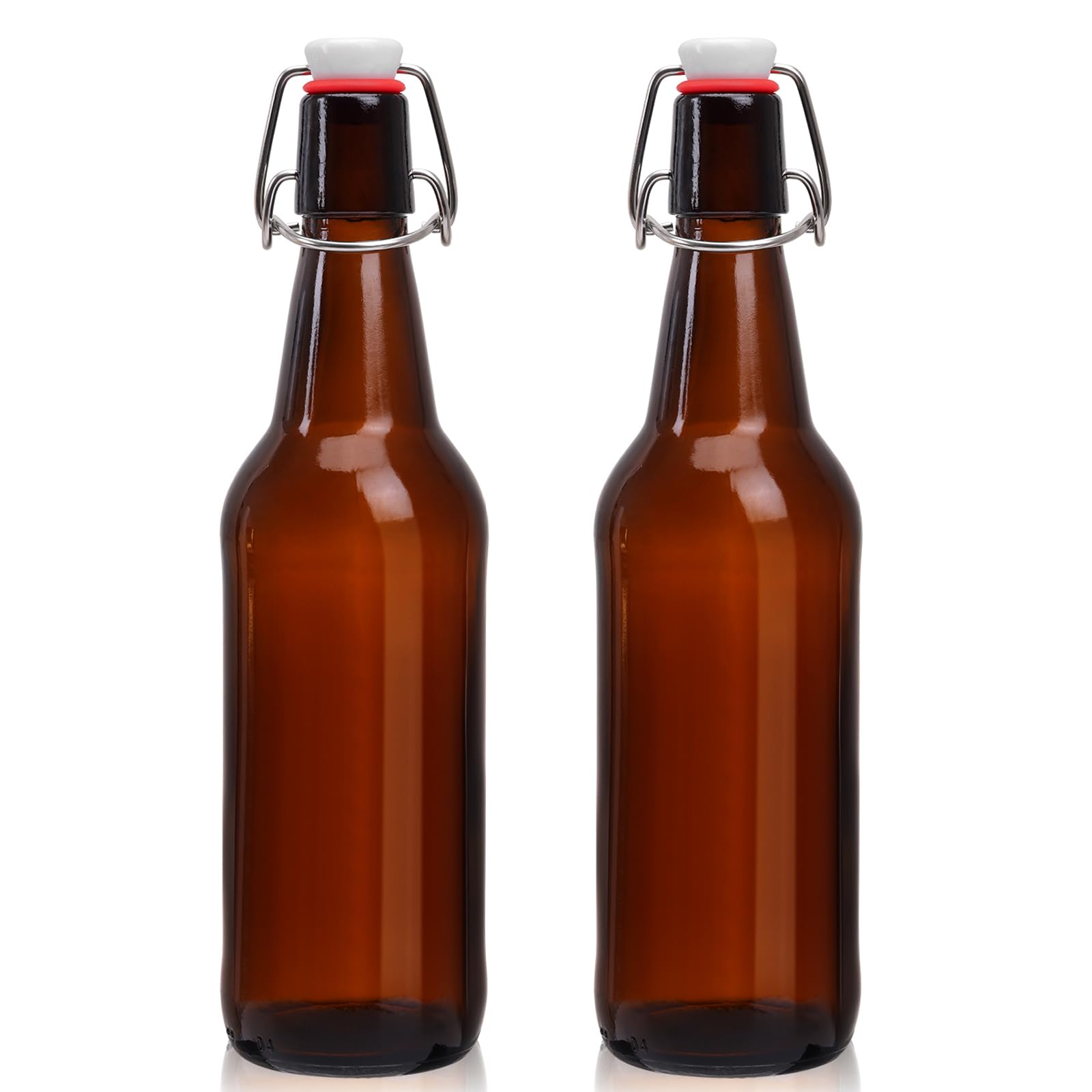 Ldylayi botellas vidrio ámbar 16oz con tapas giro herméticas para fermentación casera.