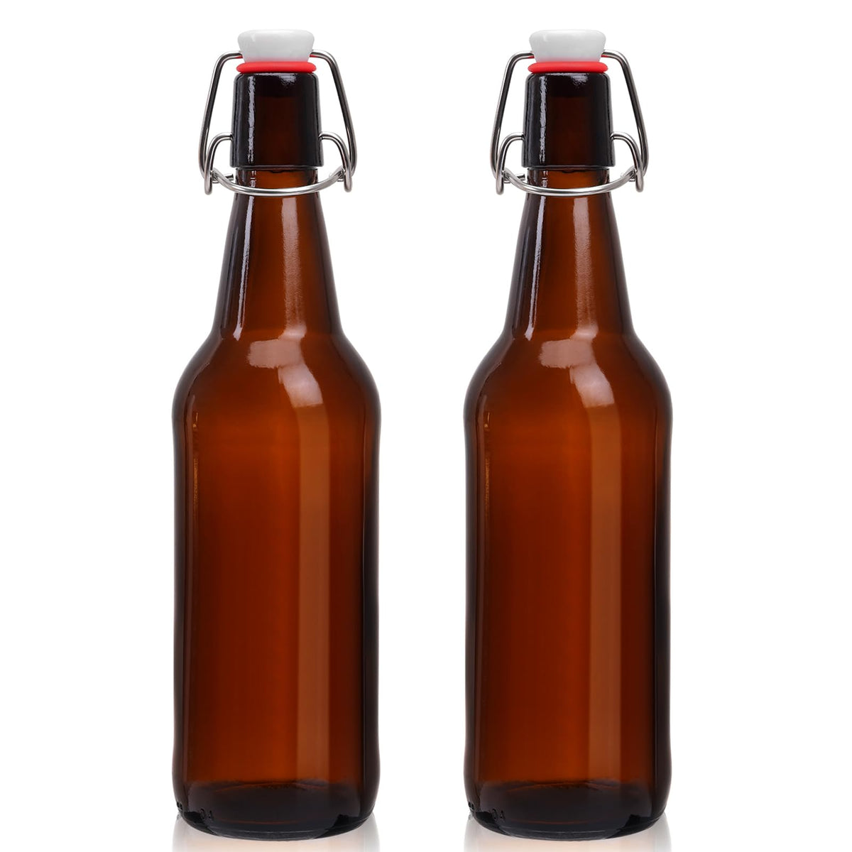 Ldylayi botellas vidrio ámbar 16oz con tapas giro herméticas para fermentación casera.