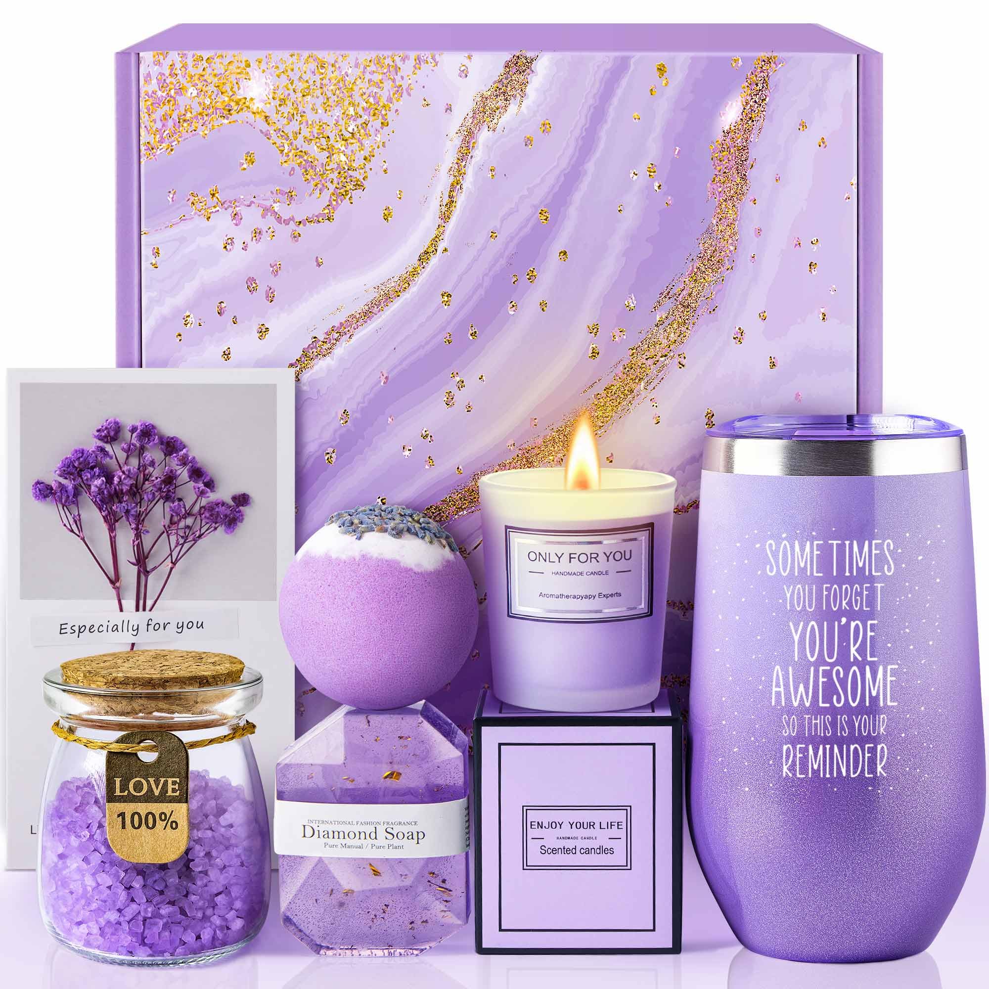 LE CADEAU canasta lavanda para mujer: regalo elegante y relajante para ocasiones.