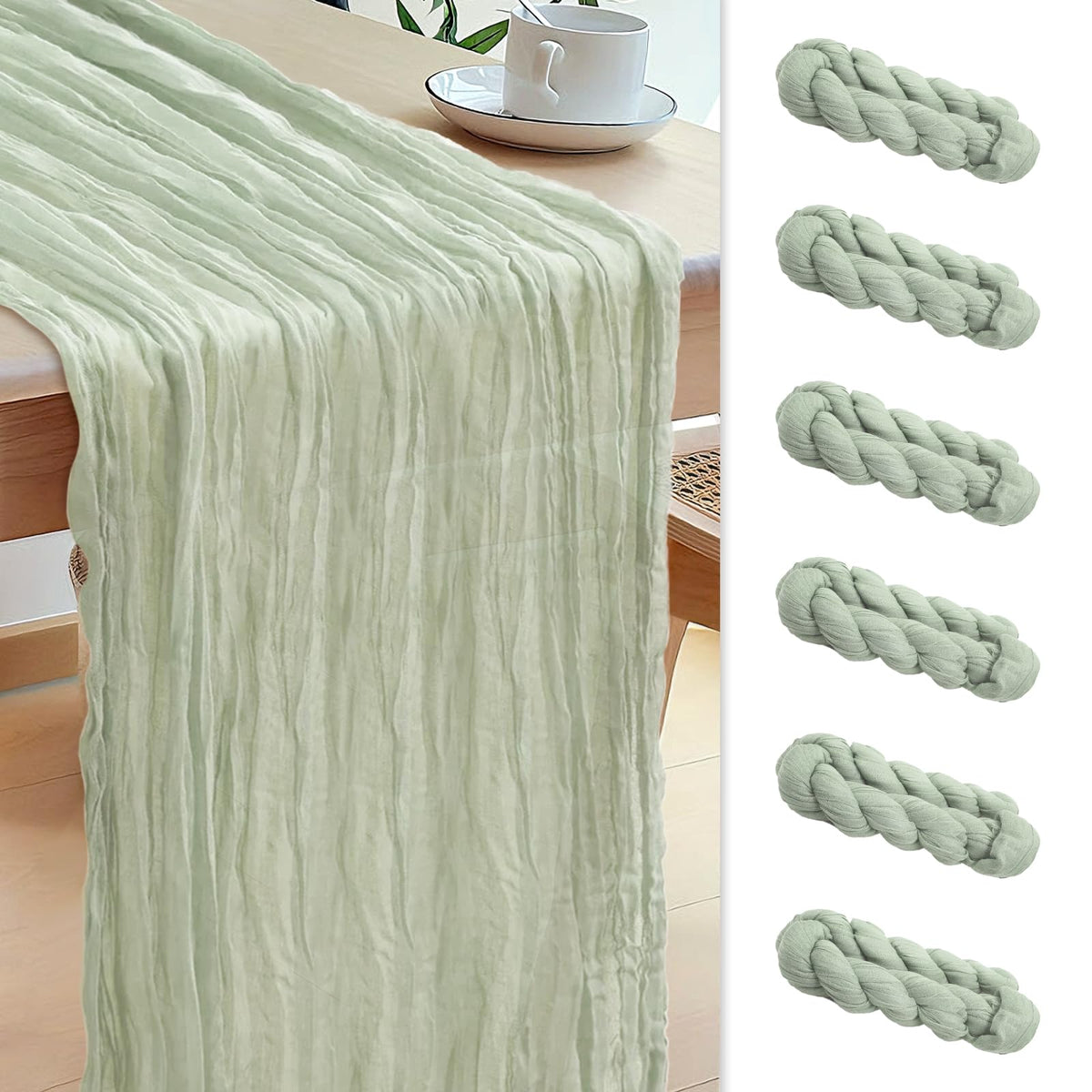 Le courant mantel gasa queso salvia, decoración rústica para bodas