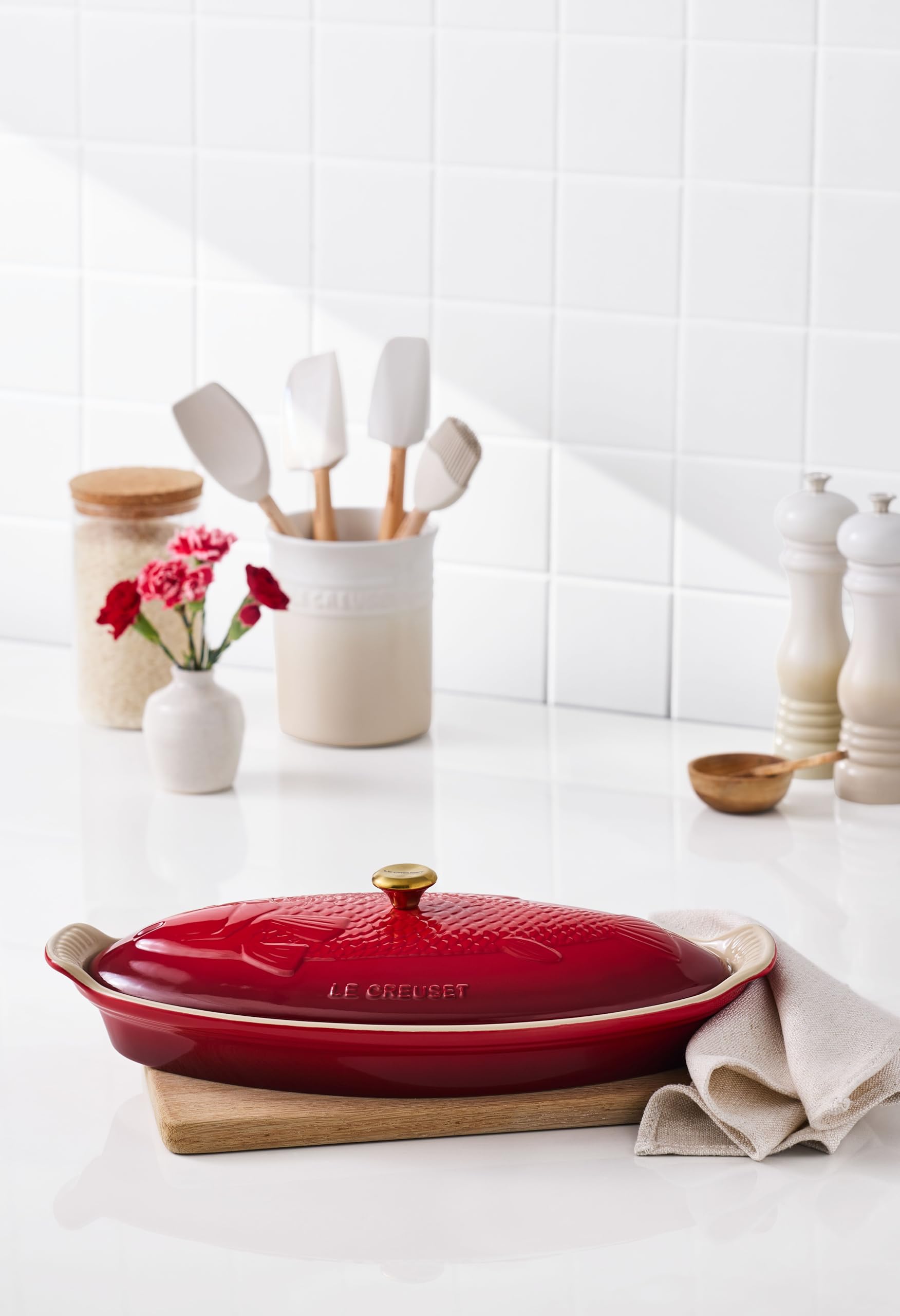 Le Creuset apto para horno y congelador, amplio rango de temperaturas.
