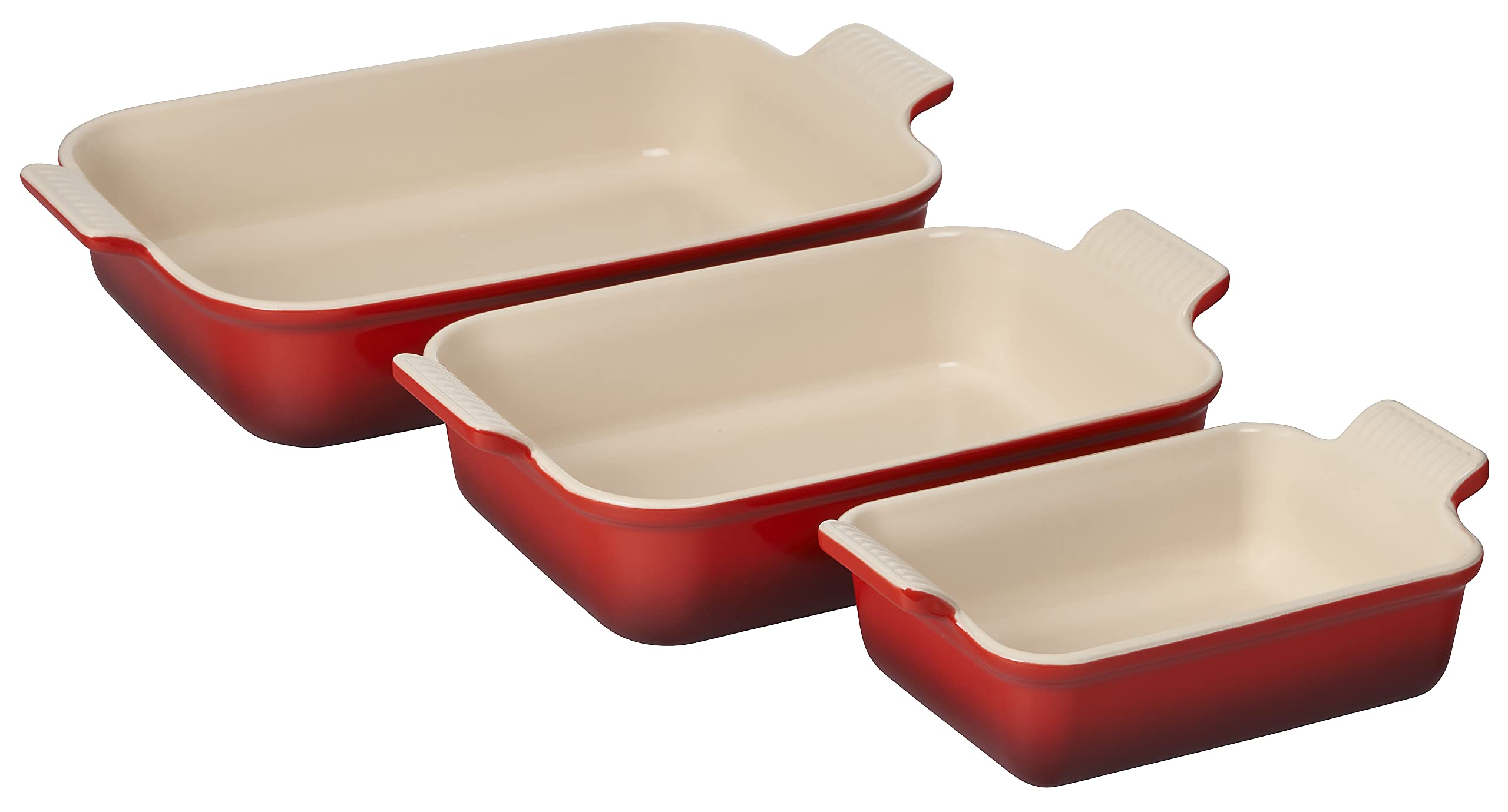 Le Creuset bandeja rectangular 12,5 pulgadas cerise, distribución uniforme del calor para hornear