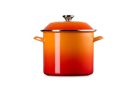 Borde de acero inoxidable de Le Creuset que evita astilladuras al hervir.