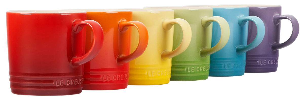 Conjunto de 6 tazas London de Le Creuset en colores multicolor, ideal para desayunos.