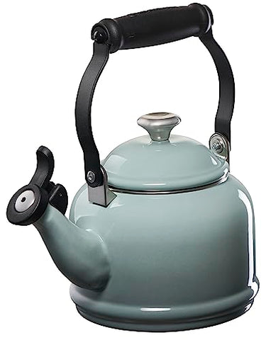 Le Creuset Demi tazas cerámica 14oz, color Sal Marina, fáciles de limpiar.