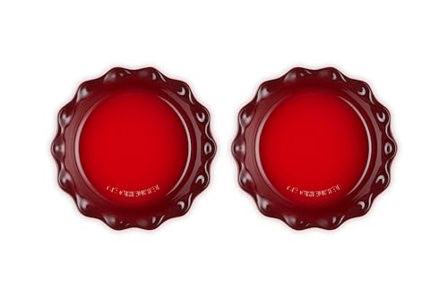 Le Creuset Molde para Tarta Heritage Fluted Cerise, alta retención térmica mantiene la temperatura.