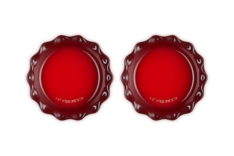 Le Creuset Molde para Tarta Heritage Fluted Cerise, alta retención térmica mantiene la temperatura.