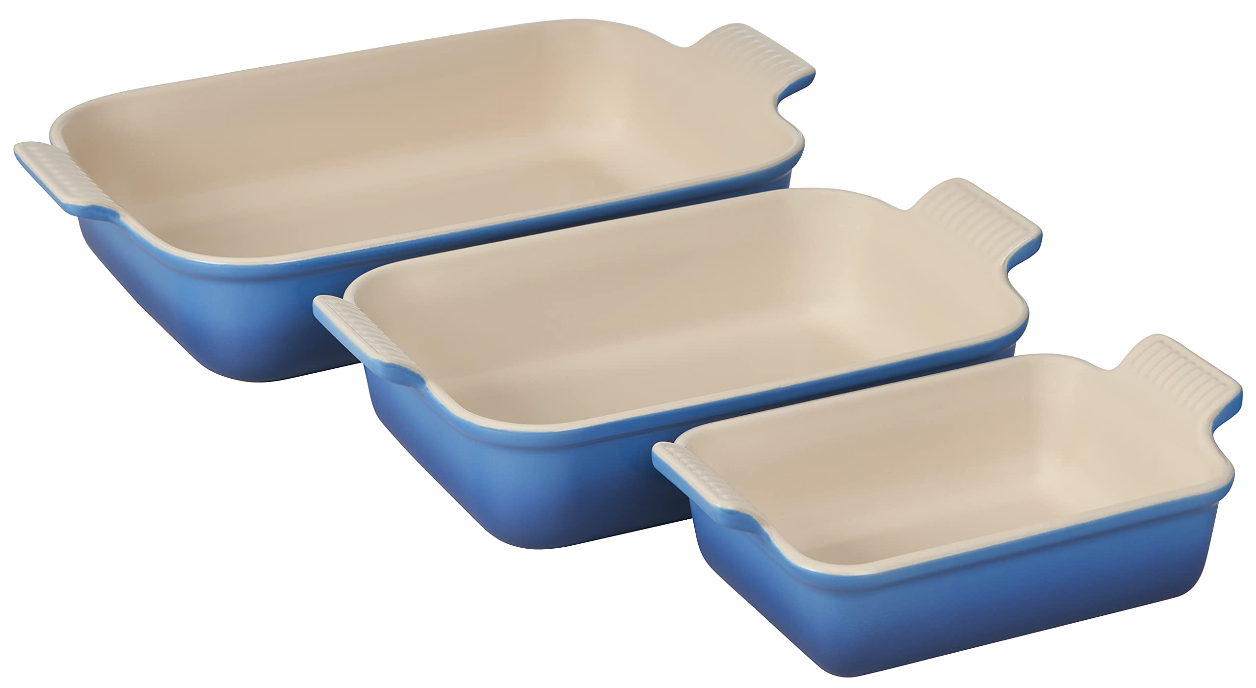 Le Creuset Heritage: fuente rectangular de 12,5 pulgadas con distribución de calor uniforme.