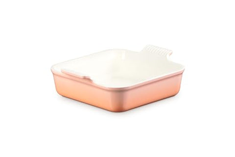 Detalle de cerámica premium Le Creuset Heritage Square 3qt Peche
