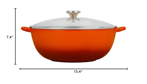 Le Creuset Horno Chef acabado esmaltado Flame práctico y atractivo.